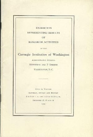 Immagine del venditore per Exhibition Representing Results of Research Activities of the Carnegie Institution of Washington, December 12, 13 and 14, 1936 venduto da OLD WORKING BOOKS & Bindery (Est. 1994)