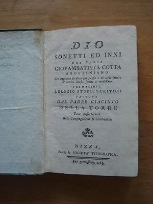 Dio Sonetti ed Inni del Padre Giovambatista Cotta, Agostiniano