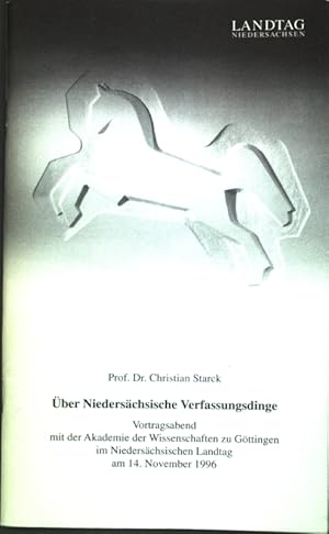 Bild des Verkufers fr ber Niederschsische Verfassungsdinge; zum Verkauf von books4less (Versandantiquariat Petra Gros GmbH & Co. KG)