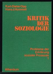Immagine del venditore per Kritik der Soziologie [Probleme der Erklrung sozialer Prozesse, 1]. - venduto da Libresso Antiquariat, Jens Hagedorn