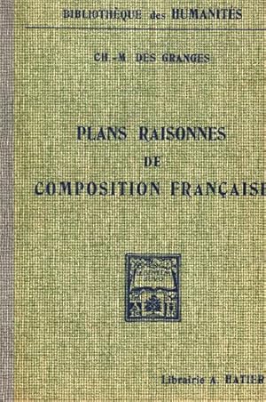 Image du vendeur pour Plans raisonns de composition franaise mis en vente par Livreavous