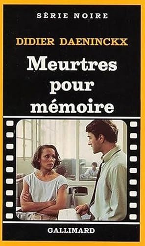 Image du vendeur pour Meurtres pour Mmoire mis en vente par Livreavous