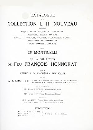 Catalogue de la Collection de L.H. Nouveau - 1928 (Hôtel des ventes publiques, Marseille, les Ven...