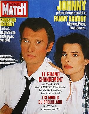 Paris Match, numero 1922, Mars 1986, Johny, Fanny Ardant, Christine Ockrent