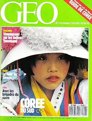 Geo - Un nouveau Monde La terre, numero 113, Juillet 1988, Coree du Sud