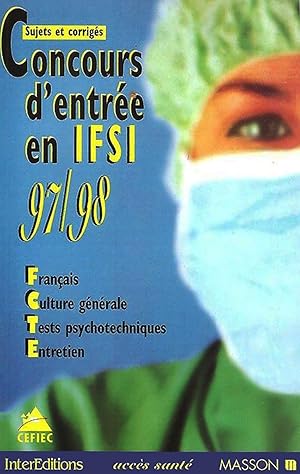 CONCOURS D'ENTREE EN IFSI 97-98