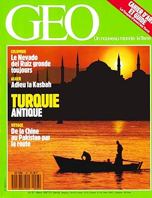 Geo - Un nouveau Monde La terre, numero 97, Mars 1987, Turquie antique