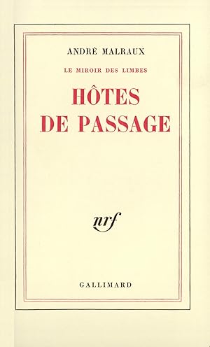 Seller image for Htes de passage for sale by Livreavous