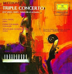 [Disque 33 T Vinyle] Beethoven, Triple concerto pour piano, violon, violoncelle et orchestre en u...