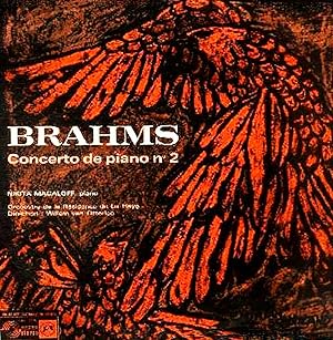 [Disque 33 T Vinyle] Brahms, concerto de piano n°2 En Si Bemol Majeur, Op. 83, Nikita Magaloff pi...