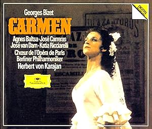 [Disque 33 T Vinyle] Bizet, Carmen, Baltsa, Carreras, Van Dam, Ricciarelli, Choeurs de l'Opera de...