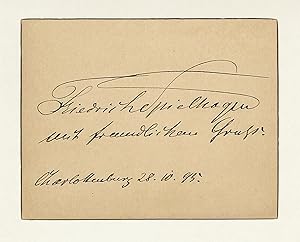 Seller image for Eigenh. Albumblatt mit U. for sale by Eberhard Kstler Autographen&Bcher oHG