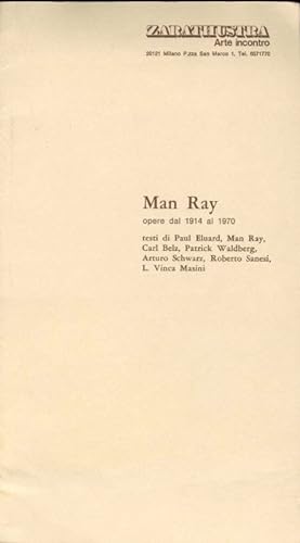 Bild des Verkufers fr Man Ray. Opere dal 1914 al 1970 zum Verkauf von Studio Bibliografico Marini