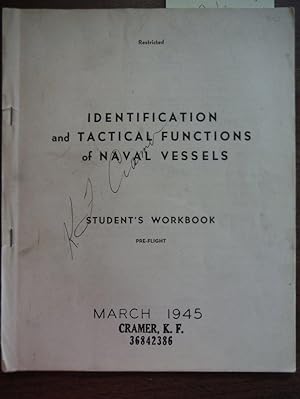 Seller image for Identification & Tactical Functions of Naval Vessels. Student's Workbook. Preflight. Restricted. for sale by Imperial Books and Collectibles