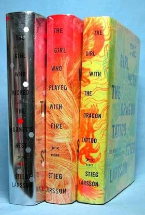 Seller image for Stieg Larsson's Millennium Trilogy Set: The Girl with the Dragon Tattoo, The Girl Who Played with Fire, The Girl Who Kicked the Hornet's Nest - Signed for sale by McInBooks, IOBA