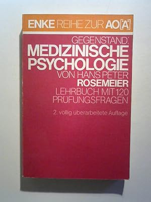 Bild des Verkufers fr Medizinische Psychologie : Lehrbuch mit 120 Prfungsfragen. zum Verkauf von Buecherhof