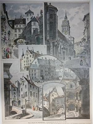 Holzstich Bayern München - Neue Skizzen aus Alt-München. Orig.-Zeichnung von H. Nisle.