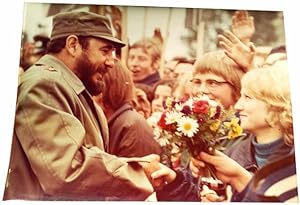 Original Photograph of Fidel Castro, Taken in East Berlin While Meeting German Civilans.