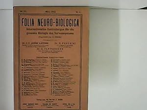 Seller image for Folia Neuro-Biologica. Internationales Zentralorgan fr die gesamte Biologie des Nervensystems. Bd. 7.-Nr. 3.-Mrz 1913. for sale by Zellibooks. Zentrallager Delbrck