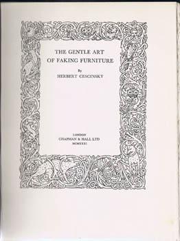 Imagen del vendedor de The Gentle Art of Faking Furniture. a la venta por Richard Neylon