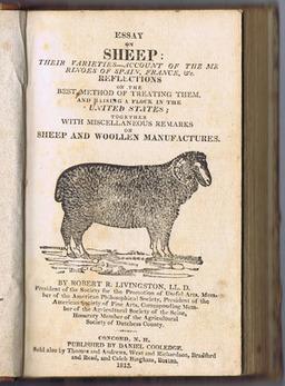 Imagen del vendedor de Essay on Sheep: their varieties - account of the Merinoes of Spain, France &c. Reflections on the best method of rearing them, and raising a flock in the United States; together with miscellaneous remarks on sheep and woollen manufactures. a la venta por Richard Neylon