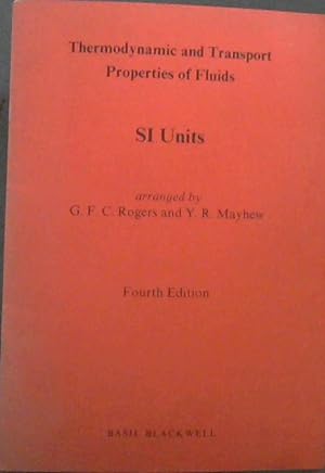 Bild des Verkufers fr Thermodynamic and Transport Properties of Fluids: S. I. Units zum Verkauf von Chapter 1
