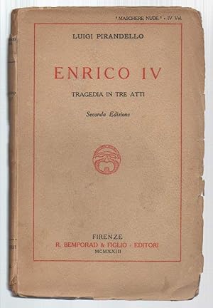 Immagine del venditore per ENRICO IV-Tragedia in tre atti (1923) venduto da Invito alla Lettura