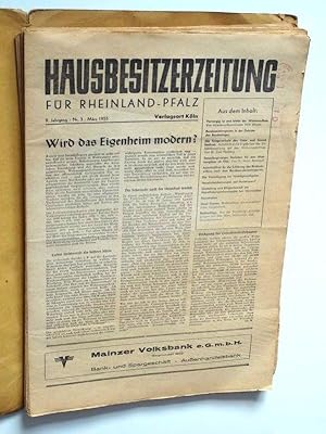 Hausbesitzerzeitung für Rheinland-Pfalz. 13 Ausgaben 1955/56