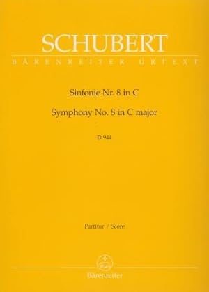 Sinfonie Nr. 8 in C. D 944. Herausgegeben von Werner Aderhold. Urtext der Neuen Schubert-Ausgabe....