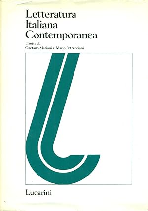 Bild des Verkufers fr Letteratura Italiana Contemporanea. Volume primo zum Verkauf von Studio Bibliografico Marini