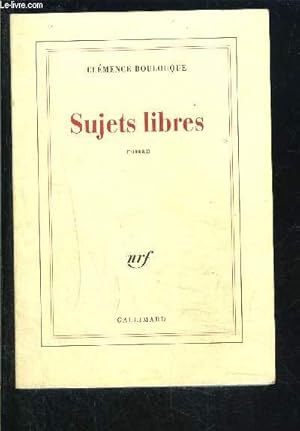 Image du vendeur pour SUJETS LIBRES mis en vente par Le-Livre