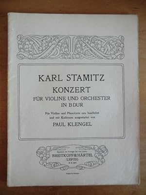 Bild des Verkufers fr Konzert fr Violine und Orchester in B dur (Edition Breitkopf Nr. 5251) zum Verkauf von Antiquariat Weber