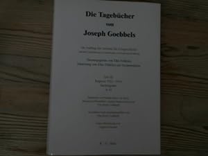 Bild des Verkufers fr Die Tagebcher von Joseph Goebbels. Teil 3: Register 1923-1945, Sachregister A-G. zum Verkauf von Antiquariat Bookfarm
