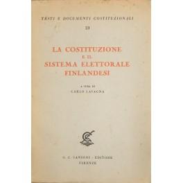 Seller image for La Costituzione e il sistema elettorale finlandesi for sale by Libreria Antiquaria Giulio Cesare di Daniele Corradi