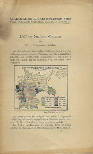 Imagen del vendedor de Volk im deutschen Ostraum. Sonderdruck aus 'Deutsche Grenzlande', Heft 8. a la venta por Antiquariat Carl Wegner