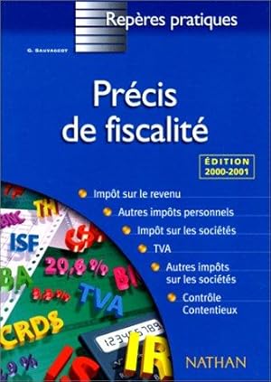 Repères Pratiques numéro 52 précis de fiscalité 2000-2001