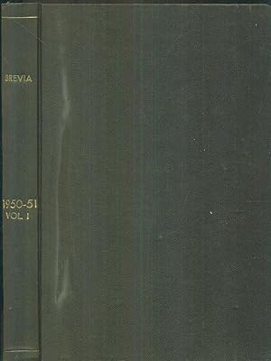 Bild des Verkufers fr Brevia 1950-51 vol I zum Verkauf von Librodifaccia