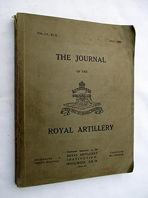 Imagen del vendedor de The Journal of the Royal Artillery, Vol LV No 2 July 1928. a la venta por Tony Hutchinson