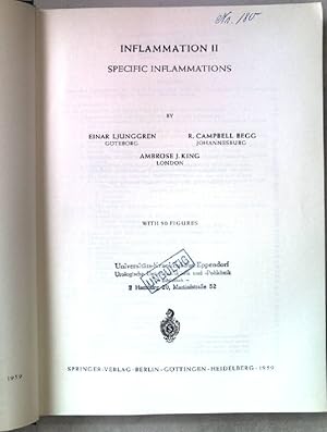 Image du vendeur pour Inflammation II. Specific Inflammations. Handbuch der Urologie. Band IX/2. mis en vente par books4less (Versandantiquariat Petra Gros GmbH & Co. KG)