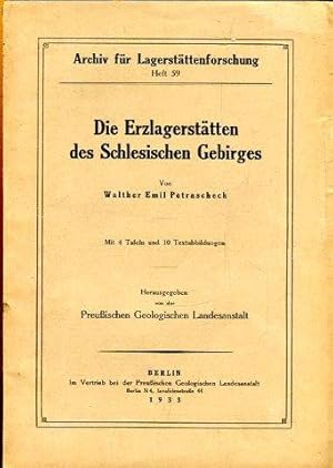Immagine del venditore per Die Erzlagerst�tten des Schlesischen Gebirges. venduto da Antiquariat am Flughafen