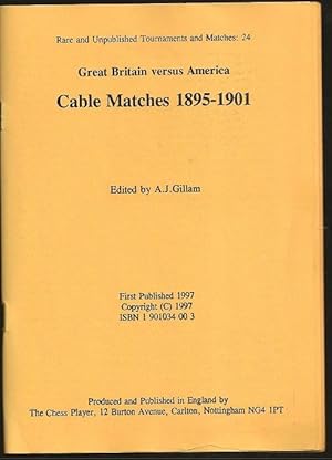 Seller image for Great Britain versus America: Cable Matches 1895-1901 for sale by The Book Collector, Inc. ABAA, ILAB