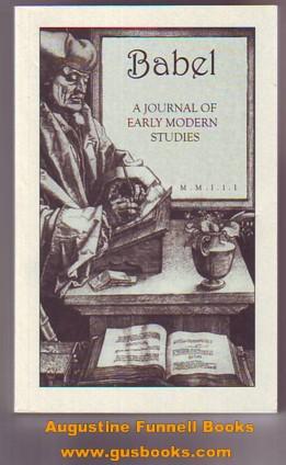 Imagen del vendedor de BABEL, A Journal of Early Modern Studies, Volume II (signed) a la venta por Augustine Funnell Books