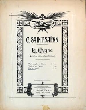 Bild des Verkufers fr Le Cygne (Extrait du Carnaval des Animaux). Piano seul zum Verkauf von Paul van Kuik Antiquarian Music