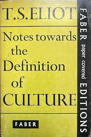 Seller image for Notes towards the Definition of Culture for sale by Object Relations, IOBA