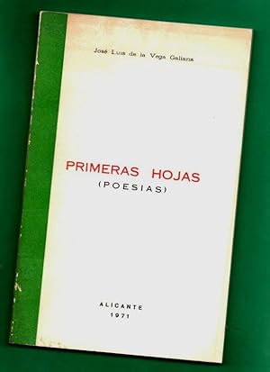 Imagen del vendedor de PRIMERAS HOJAS : (POESIAS). a la venta por Librera DANTE