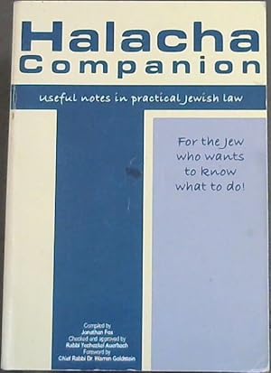 Bild des Verkufers fr Halacha Companion; useful notes in practical jewish law zum Verkauf von Chapter 1