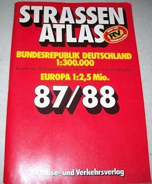 Seller image for Strassenatlas 87/88: Bundesrepublik Deutschland 1:300,000, Europa 1:2,5 mio. for sale by Easy Chair Books