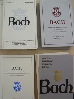 Bild des Verkufers fr Bach: The Journal of the Riemenschneider Bach Institute. Konvolut von 24 Ausgaben. zum Verkauf von Antiquariat Hamecher