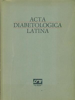 Bild des Verkufers fr Acta diabetologica latina vol I - n 3 / luglio-settembre 1964 zum Verkauf von Librodifaccia