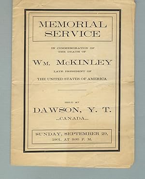 Memorial service in commemoration of the death of Wm. McKinley, late president of the United Stat...